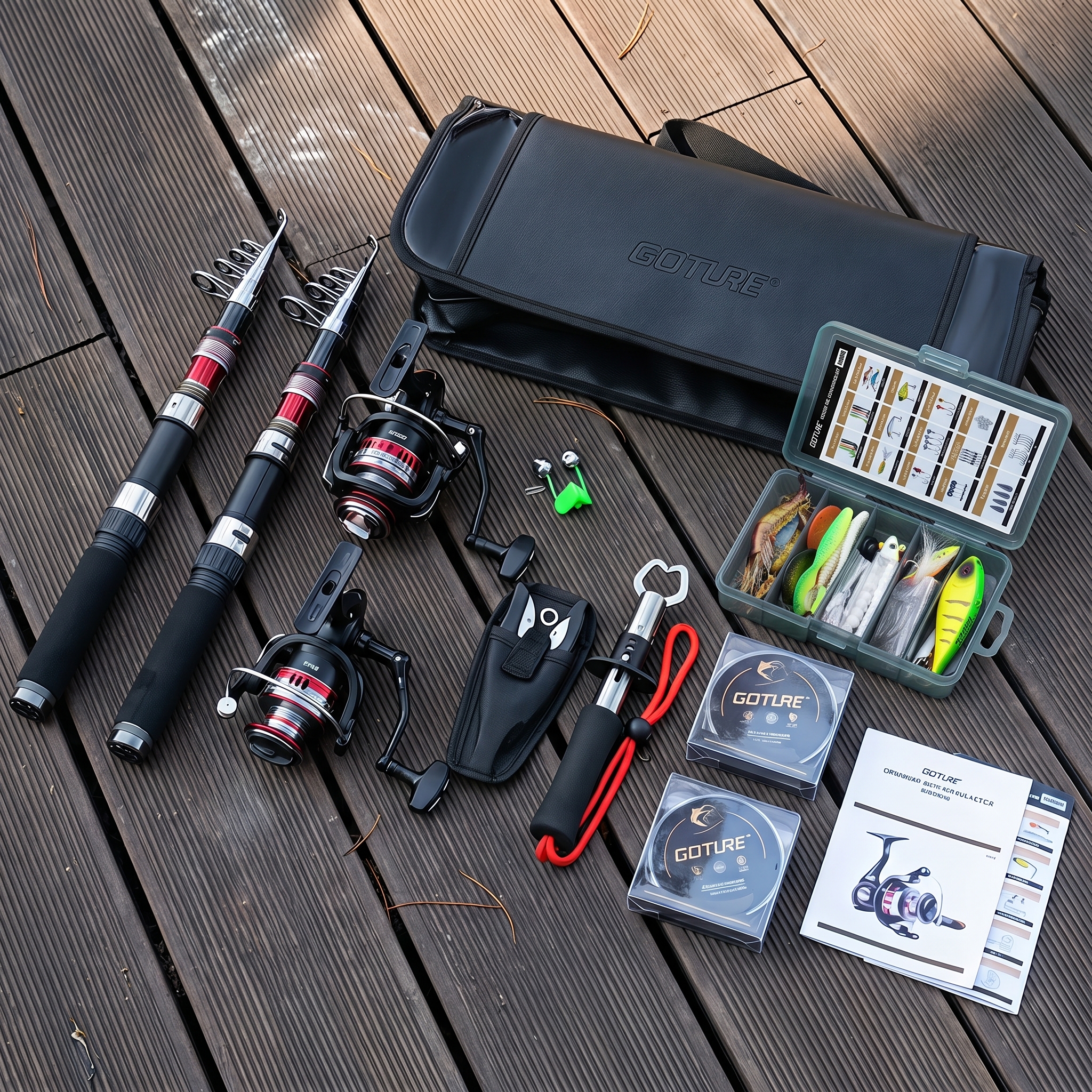Fishing Rod Carbon Fiber - Goture Telescopic Fishing Rod and Reel