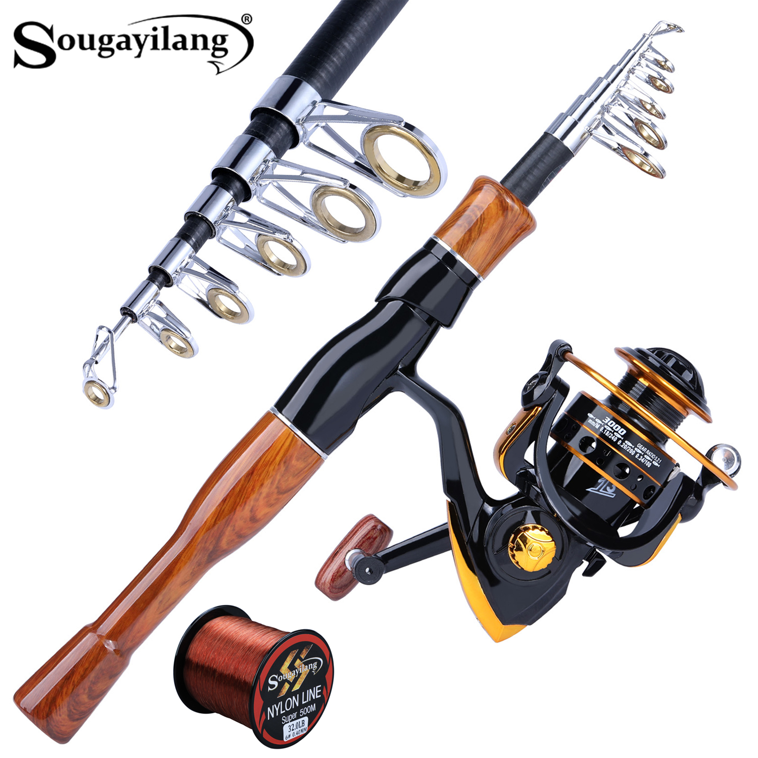 Fishing Rod Spinning - Sougayilang Fishing Rod Reel Combo High