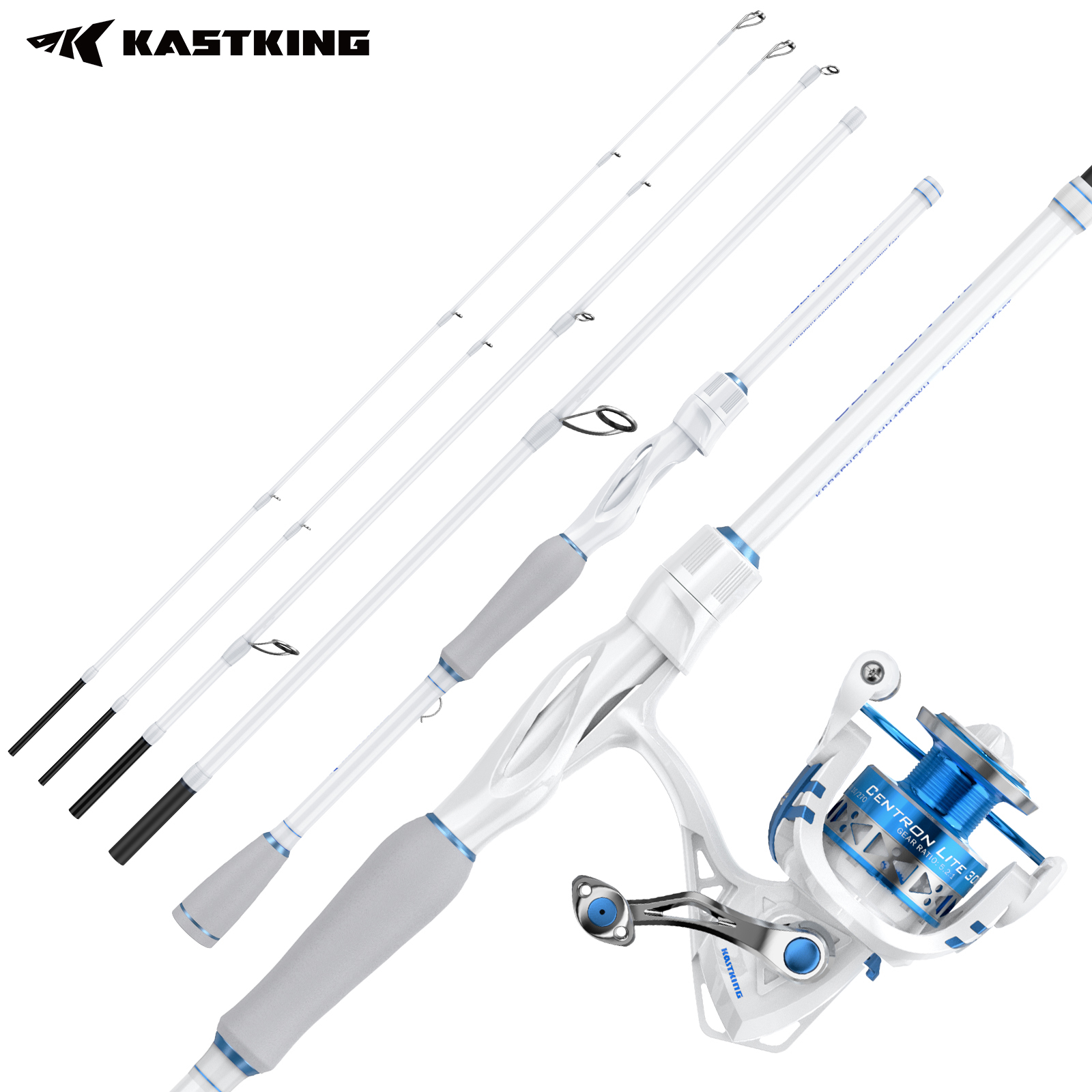 Fishing Rod Spinning - KastKing Centron Lite Travel Spinning Combo