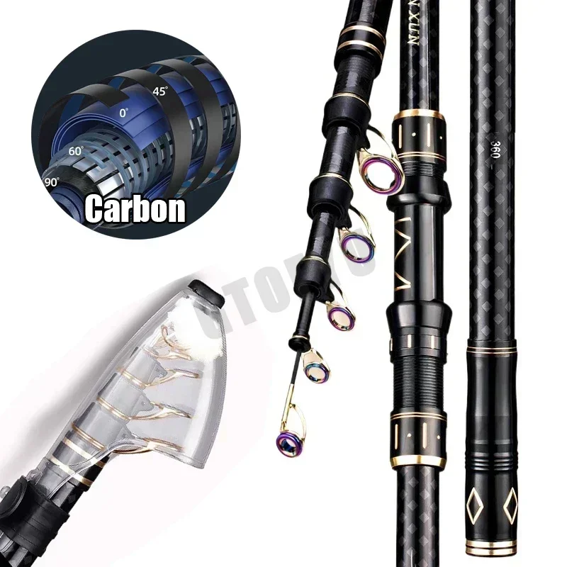 Fishing Rod Surf - 2.1m 2.7m 3.6m 4.5m Telescopic Fishing