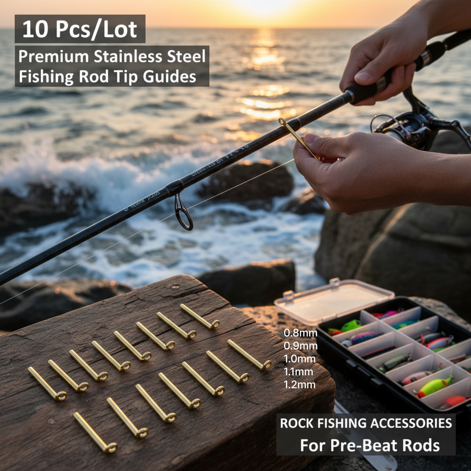 Fishing Rod Tip Replacement - 10pcs Fishing Rod Guides Tip Tops