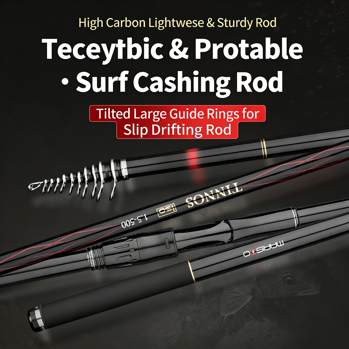 Fishing Rod Surf - MARISOO TINNOS 30T Carbon Fiber Ultra-Hard