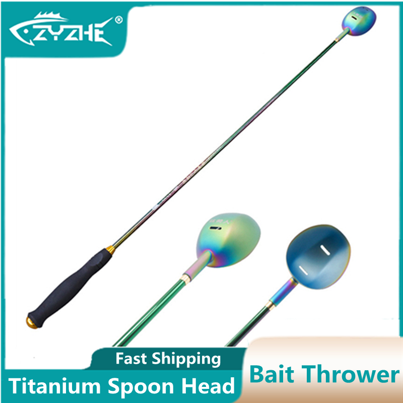 Fishing Rod Carbon Fiber - ZYZHE Bait Thrower Titanium Spoon Head