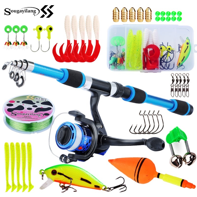 Fishing Rod Combo - Sougayilang Kids Fishing Pole Set Full