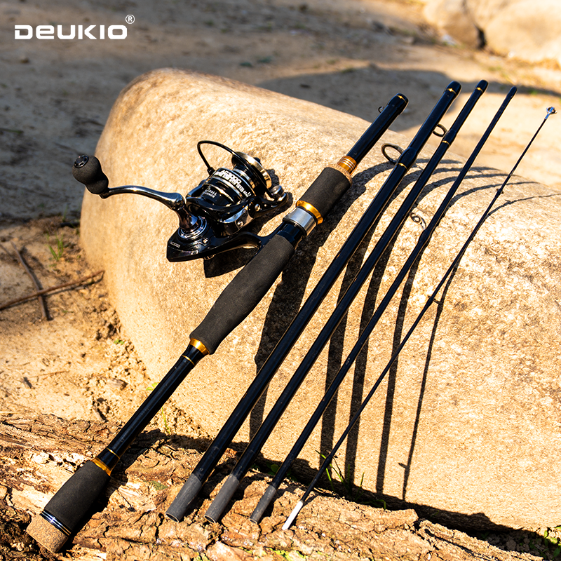 Fishing Rod Carbon Fiber - DEUKIO Fishing Rod Reel Combo 1.8