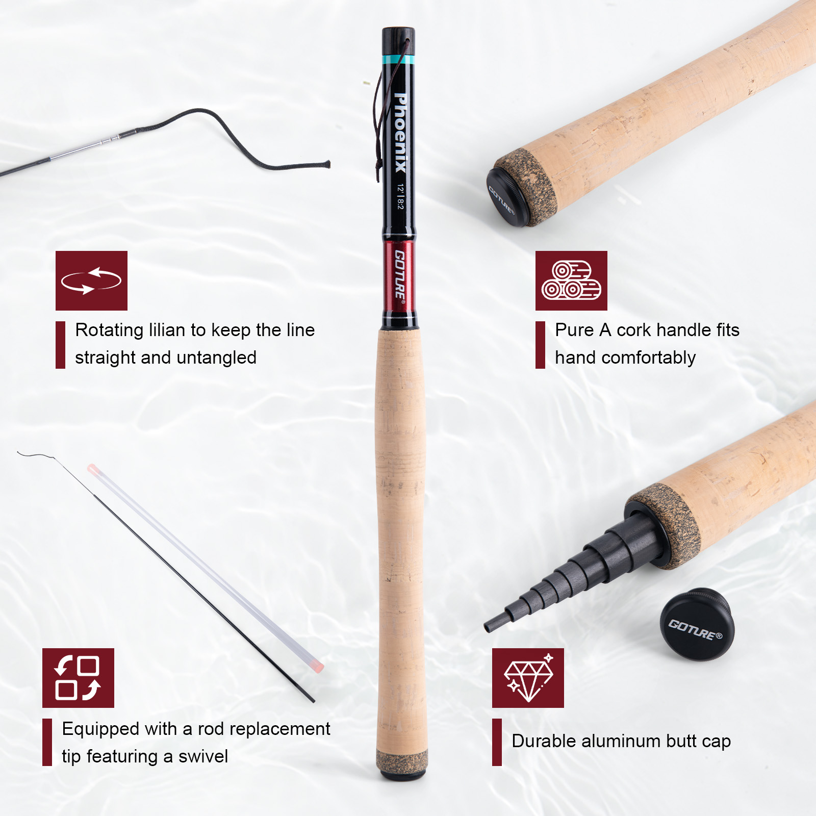 Goture Fishing Rod Combo Fly F - Fishing Rod Fly 评论和价格