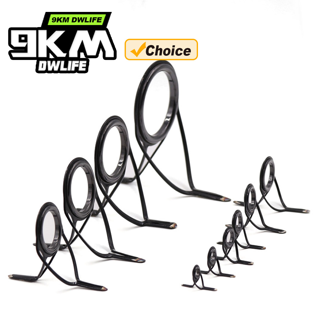9KM OB Curved Rod Guide Kit 10 - Fishing Rod Guide Replacement 评论和价格