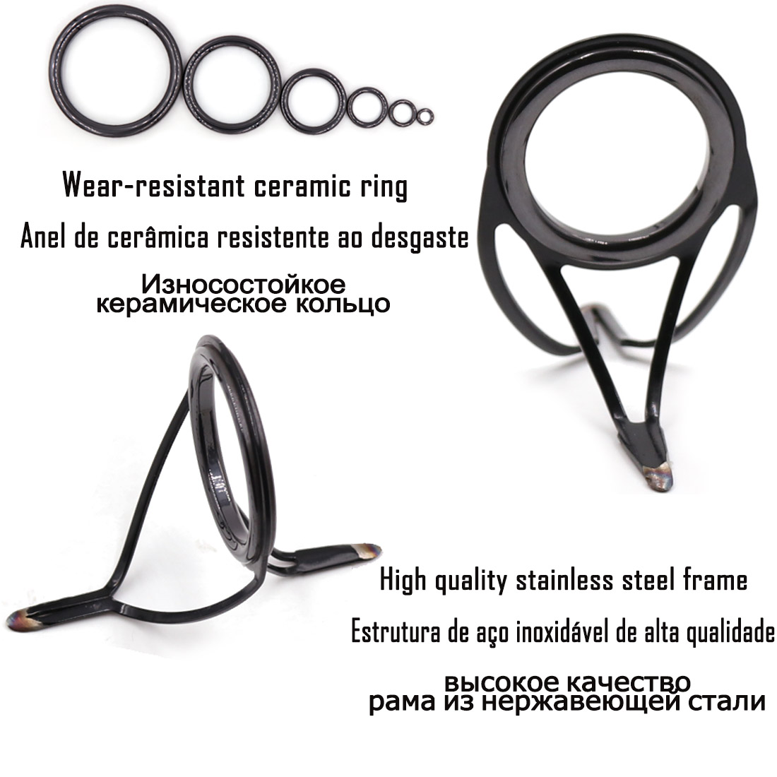 9KM OB Curved Rod Guide Kit 10 - Fishing Rod Guide Replacement 评论和价格