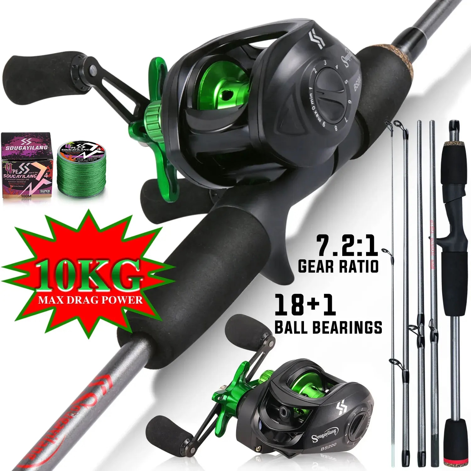 Sougayilang Fishing Rod Combo  - Fishing Rod Carbon Fiber 评论和价格