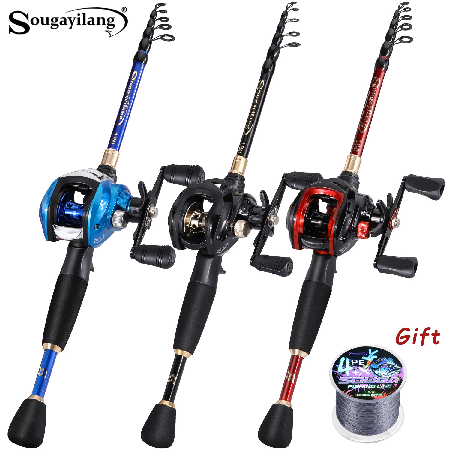 Sougayilang Fishing Set with C - Fishing Rod Carbon Fiber 评论和价格