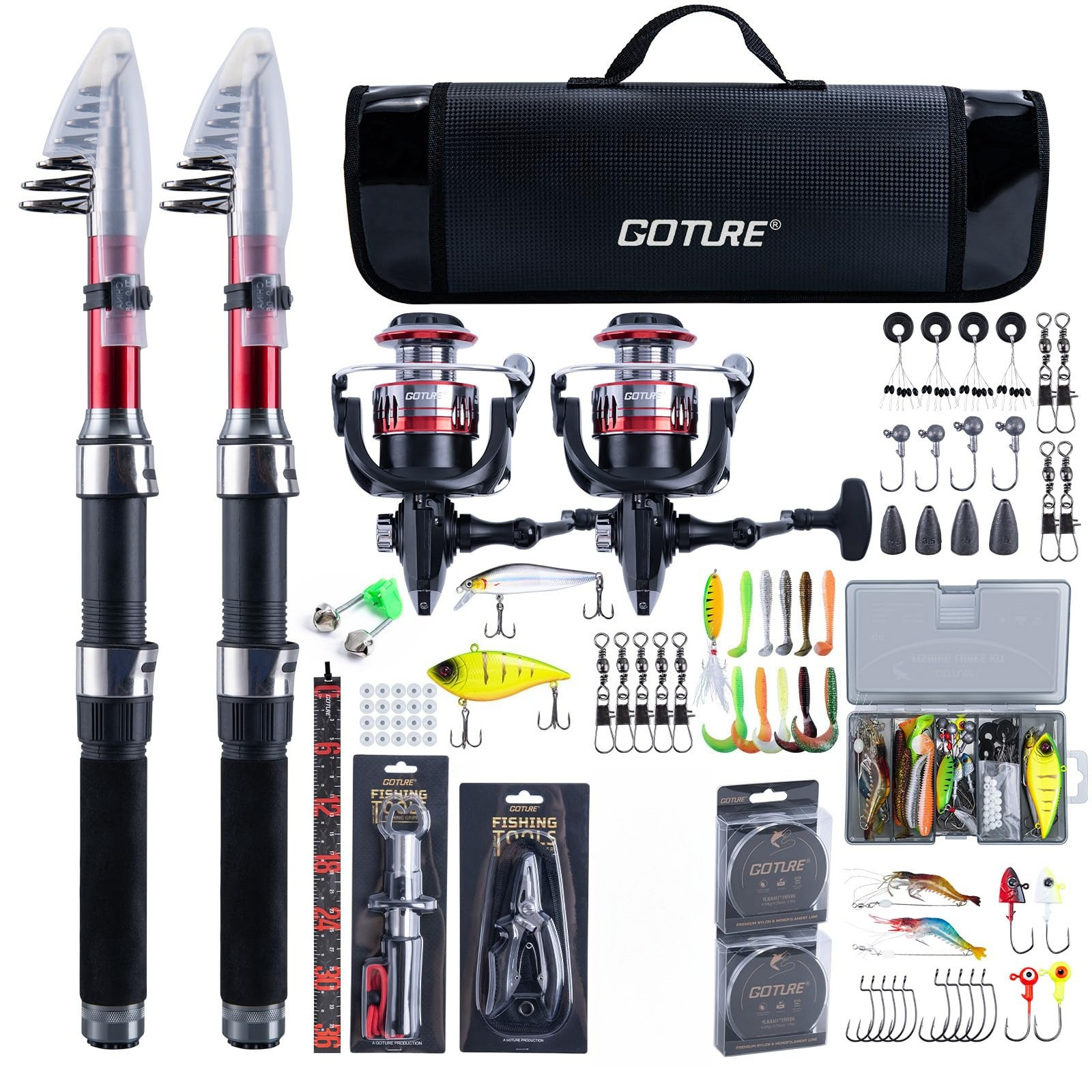 Goture 2Pcs Fishing Rod and 2P - Fishing Rod Spinning 评论和价格