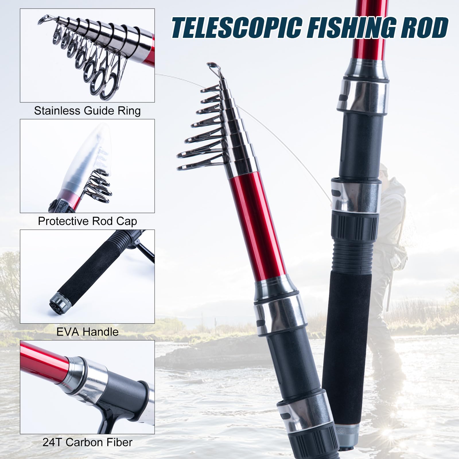 Goture 2Pcs Fishing Rod and 2P - Fishing Rod Spinning 评论和价格