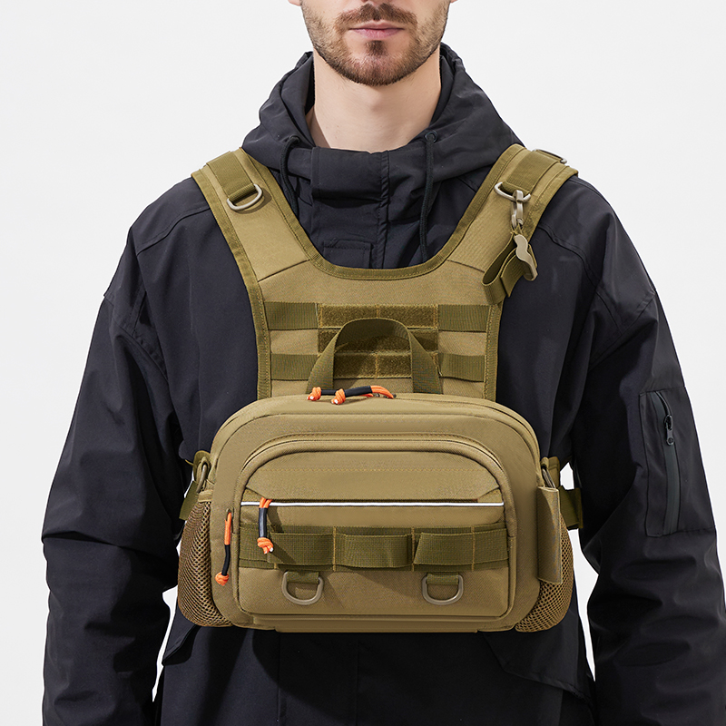 Men Chest Bag Tactical Fishing - Fishing Rod Holder 评论和价格