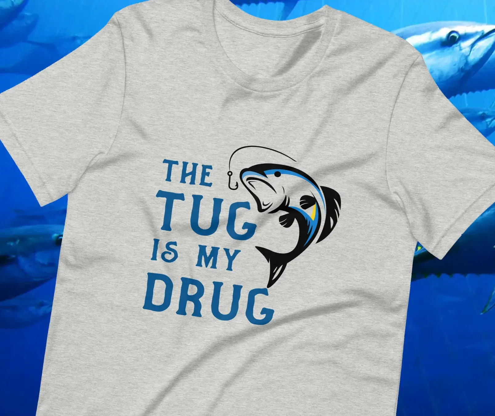 The Tug Is My Drug T Shirt Fis - Fishing Rod Boat 评论和价格