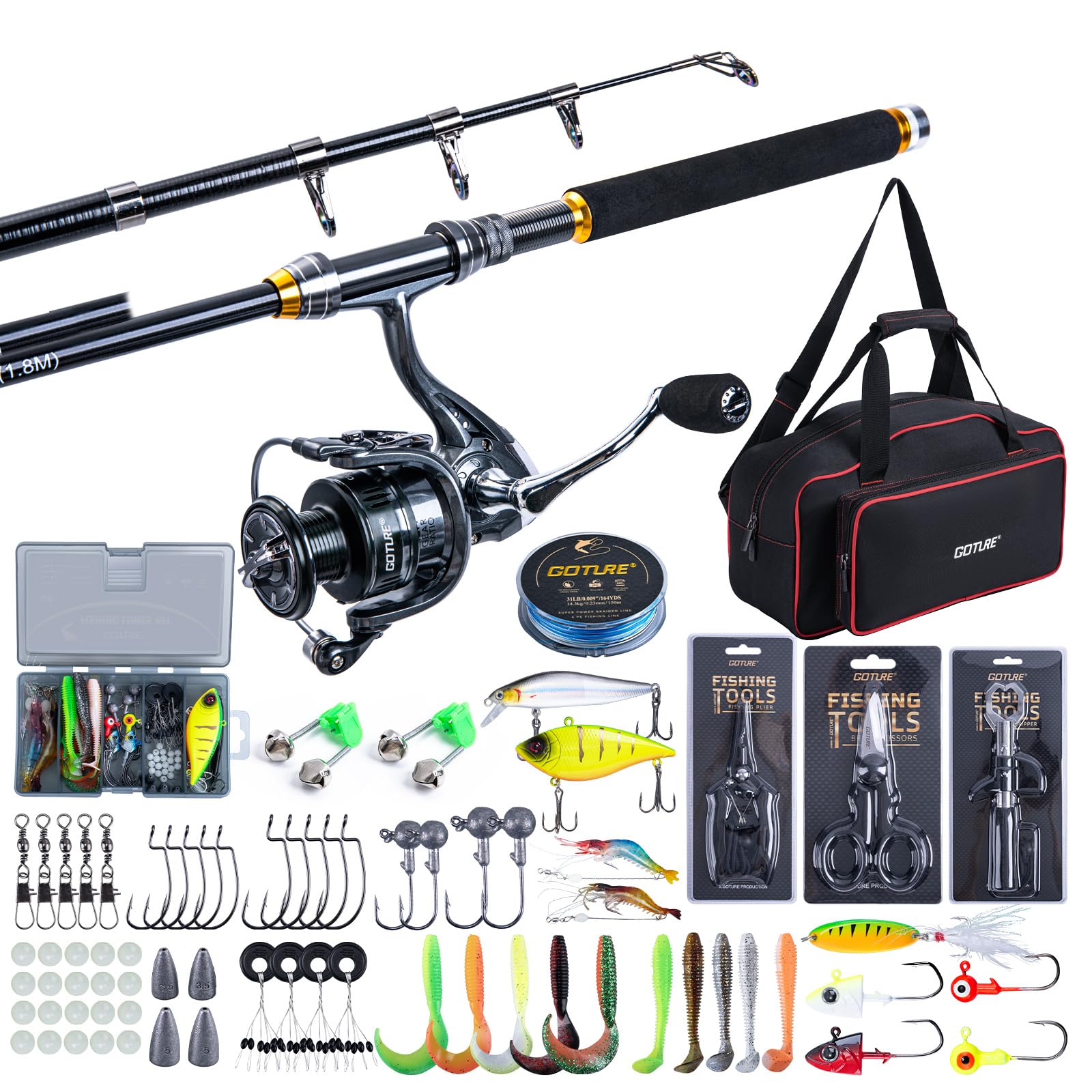 Goture Fishing Telescopic Rod  - Fishing Rod Spinning 评论和价格