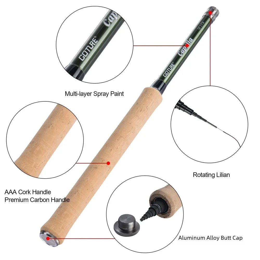 Goture 12FT Classical Tenkara  - Fishing Rod Carbon Fiber 评论和价格