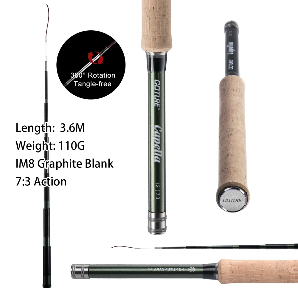 Goture 12FT Classical Tenkara  - Fishing Rod Carbon Fiber 评论和价格